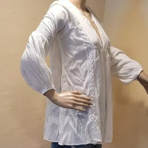 Ralph Lauren Denim & Supply white boho chic women's blouse - XS/TP - Picture 5 of 9